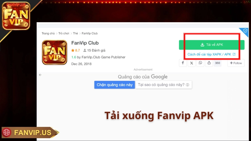 cách tải app fanvip apk