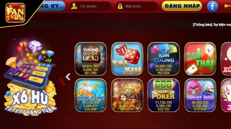 giao diện app fanvip thân thiện